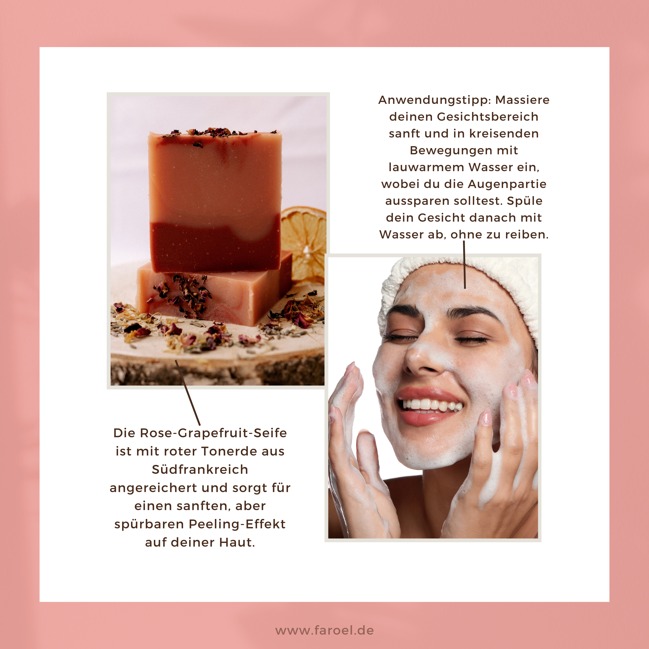 Rose-Grapefruit Seife handgemacht